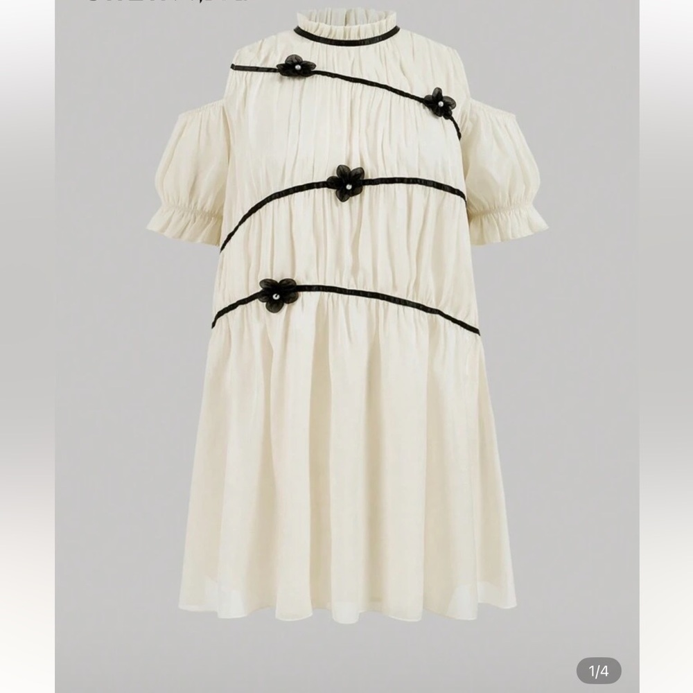 SHEIN Curve Elegant Cream dress NWOT